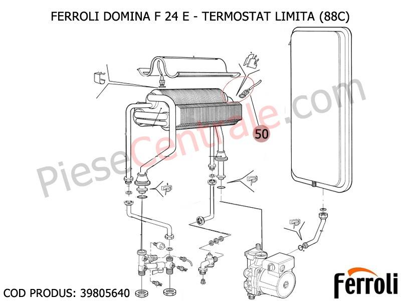 Poza Termostat limita (88c) centrale termice Ferroli Domina