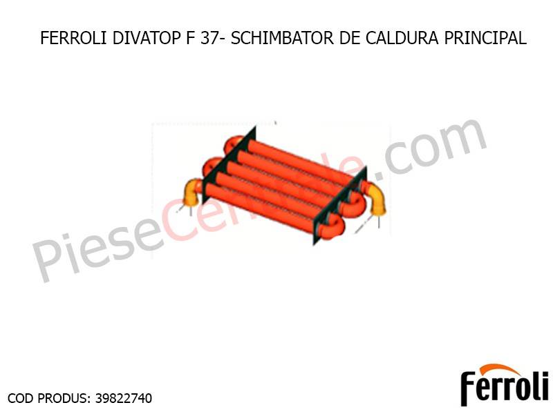 Poza Schimbator de caldura principal centrale termice Ferroli Divatop F 37
