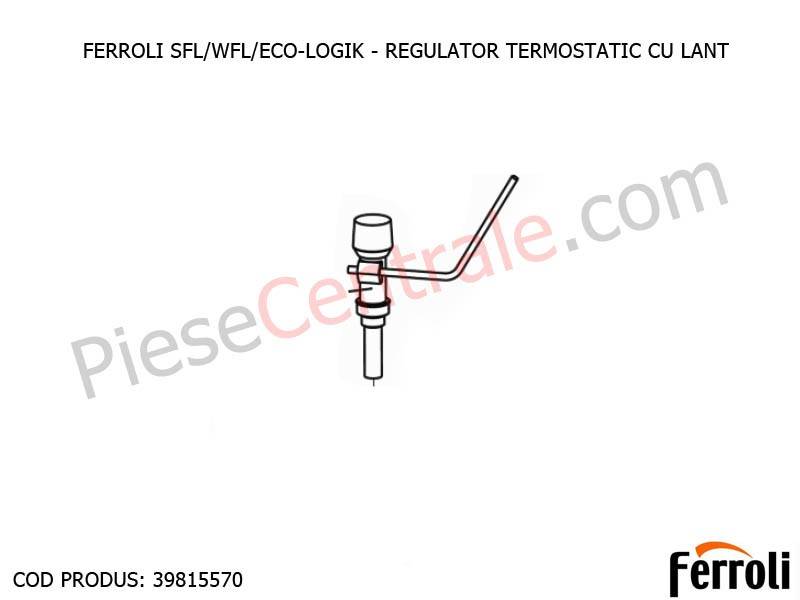 Poza Regulator termostatic cu lant pentru centrale pe lemne Ferroli SFL, WFL, ECO LOGIC, GFN