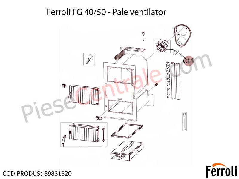 Poza Palete ventilator pentru centrala pe lemne Ferroli FG 40 si 50 kw