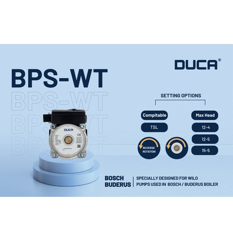 Poza Motor pompa Duca BPS-W 15-50, 3 trepte de putere, inlocuitoare pentru Wilo, sens rotire de la dreapta la stanga. Poza 9549