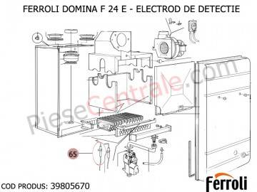 Poza Electrod detectie centrale termice Ferroli Domina si New Elite