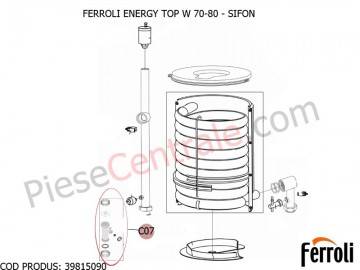 Poza Sifon condens centrale termice Ferroli Energy Top W 70-80