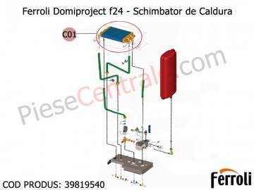Poza Schimbator caldura centrala termica Ferroli Domiproject F 24 si Fereasy 24 kw